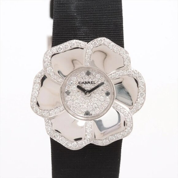 Authentic CHANEL Camelia Diamond Collection Ladies Watch H1190 - Picture 1 of 9